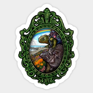 Kitsch Cameo: Beasts for a Walk at the Beach Sticker